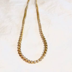 Wrapped rhinestone necklace